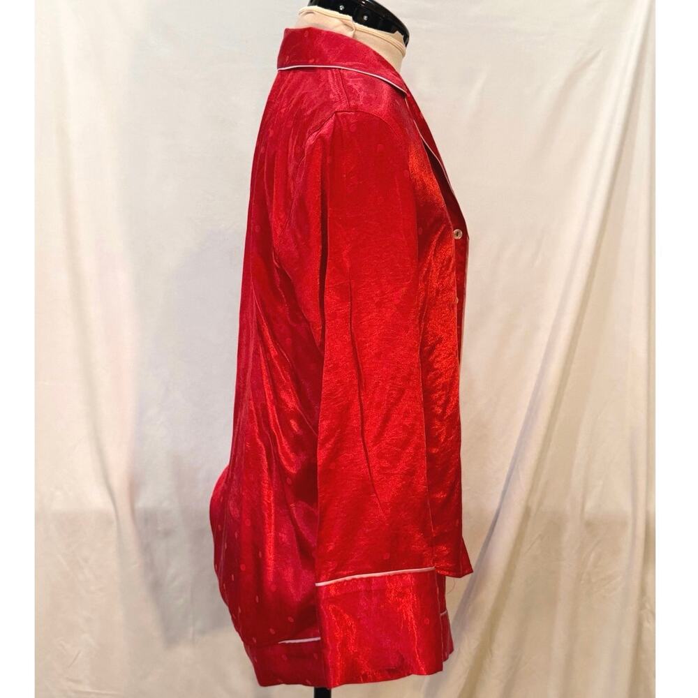 Victoria's Secret Satin Pajama Set Long Sleeve Shirt and Shorts Size S - Picture 2 of 6